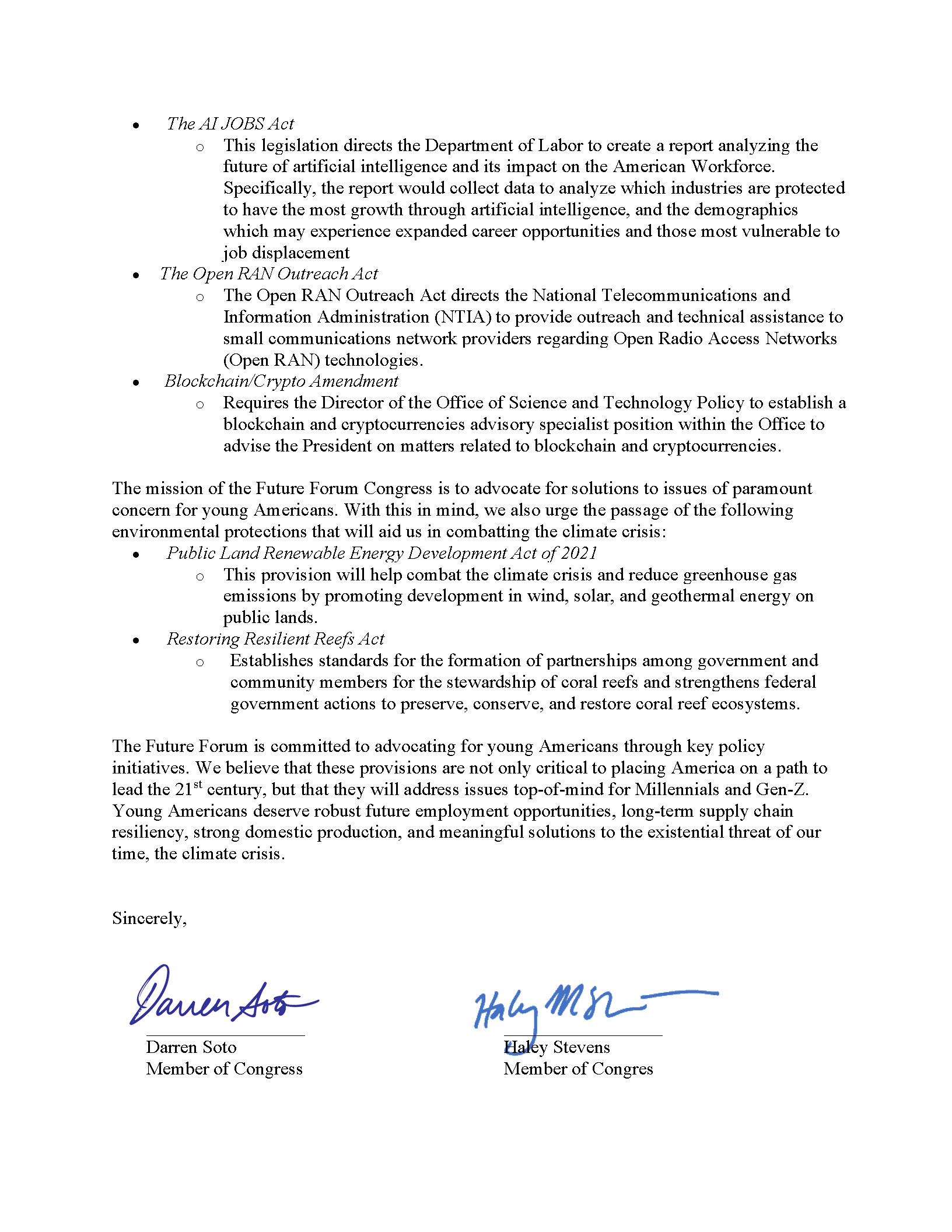 2022.03.04    FF Letter to Senate re COMPETES Act Provisions & Conference Report  Page  2 